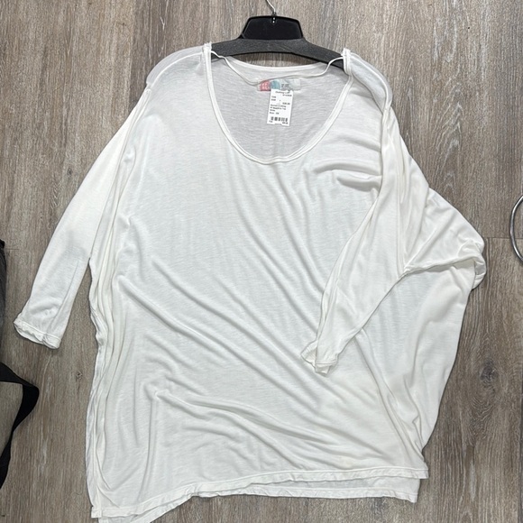 FP Beach Other - Cream Oversized 3/4 Sleeve Swim Coverup